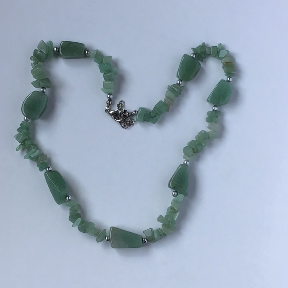 Green Polished Agate Necklace